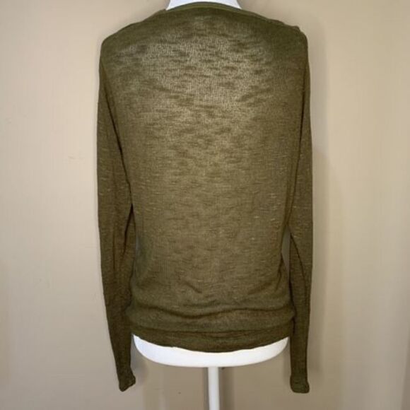 C&C California Sweater Pullover Olive Green Long Sleeve Lightweight Size Small - Picture 2 of 9